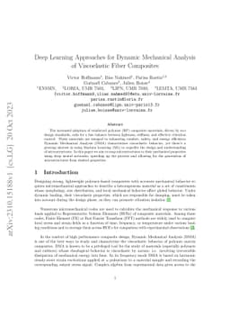 Deep Learning Approaches for Dynamic Mechanical Analysis of Viscoelastic
  Fiber Composites