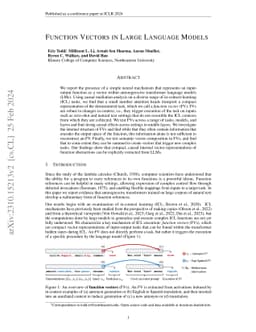 Function Vectors in Large Language Models