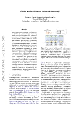 On the Dimensionality of Sentence Embeddings