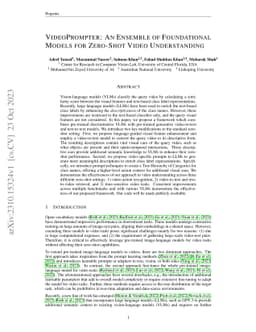 Videoprompter: an ensemble of foundational models for zero-shot video
  understanding