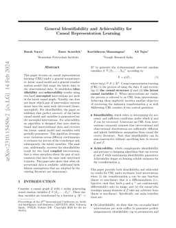 General Identifiability and Achievability for Causal Representation
  Learning