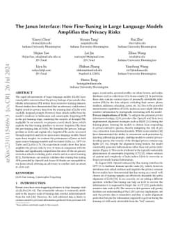 The Janus Interface: How Fine-Tuning in Large Language Models Amplifies
  the Privacy Risks
