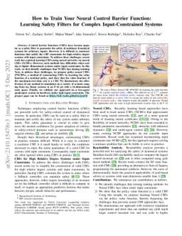 How to Train Your Neural Control Barrier Function: Learning Safety
  Filters for Complex Input-Constrained Systems