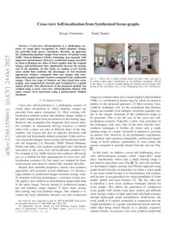 Cross-view Self-localization from Synthesized Scene-graphs