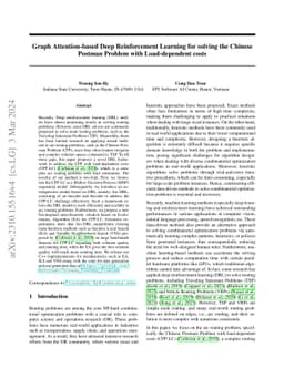 Graph Attention-based Deep Reinforcement Learning for solving the
  Chinese Postman Problem with Load-dependent costs