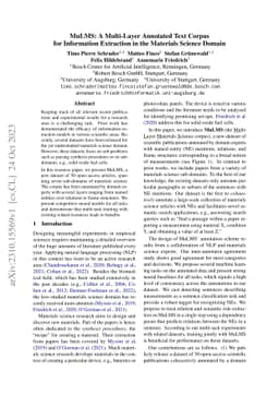 MuLMS: A Multi-Layer Annotated Text Corpus for Information Extraction in
  the Materials Science Domain