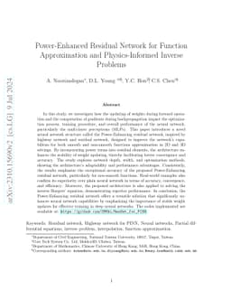Power-Enhanced Residual Network for Function Approximation and
  Physics-Informed Inverse Problems