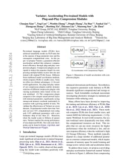Variator: Accelerating Pre-trained Models with Plug-and-Play Compression
  Modules