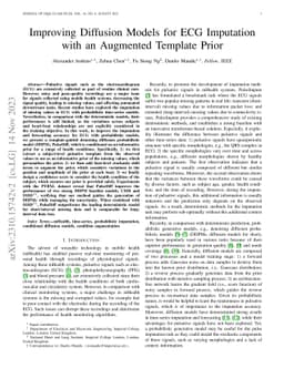Improving Diffusion Models for ECG Imputation with an Augmented Template
  Prior