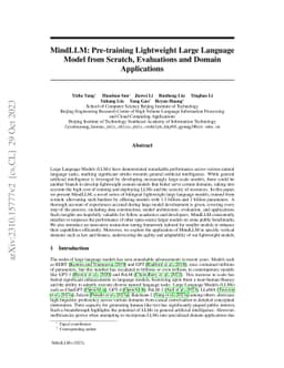 MindLLM: Pre-training Lightweight Large Language Model from Scratch,
  Evaluations and Domain Applications