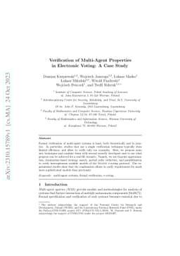 Verification of Multi-Agent Properties in Electronic Voting: A Case
  Study