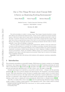 One or Two Things We know about Concept Drift -- A Survey on Monitoring
  Evolving Environments