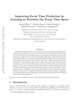 Improving Event Time Prediction by Learning to Partition the Event Time
  Space
