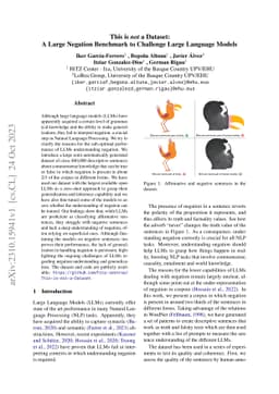 This is not a Dataset: A Large Negation Benchmark to Challenge Large
  Language Models