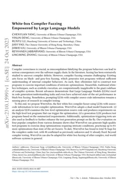 White-box Compiler Fuzzing Empowered by Large Language Models