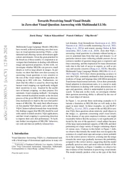 Towards Perceiving Small Visual Details in Zero-shot Visual Question
  Answering with Multimodal LLMs