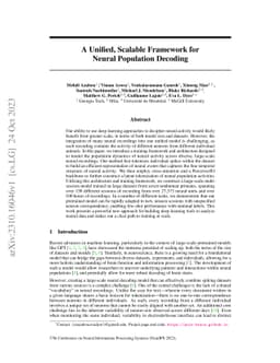 A Unified, Scalable Framework for Neural Population Decoding