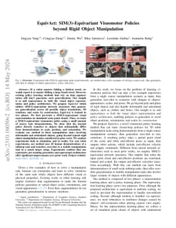 EquivAct: SIM(3)-Equivariant Visuomotor Policies beyond Rigid Object
  Manipulation