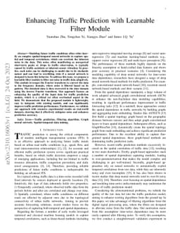 Enhancing Traffic Prediction with Learnable Filter Module
