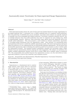 Anatomically-aware Uncertainty for Semi-supervised Image Segmentation