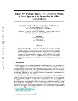 Alquist 5.0: Dialogue Trees Meet Generative Models. A Novel Approach for
  Enhancing SocialBot Conversations