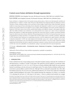 Context-aware feature attribution through argumentation