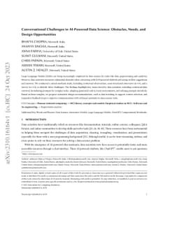 Conversational Challenges in AI-Powered Data Science: Obstacles, Needs,
  and Design Opportunities