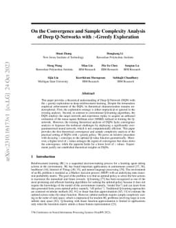 On the Convergence and Sample Complexity Analysis of Deep Q-Networks
  with $ε$-Greedy Exploration