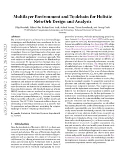 Multilayer Environment and Toolchain for Holistic NetwOrk Design and
  Analysis