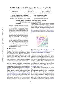 ZzzGPT: An Interactive GPT Approach to Enhance Sleep Quality