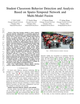 Student Classroom Behavior Detection based on Spatio-Temporal Network
  and Multi-Model Fusion