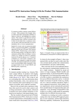 InstructPTS: Instruction-Tuning LLMs for Product Title Summarization