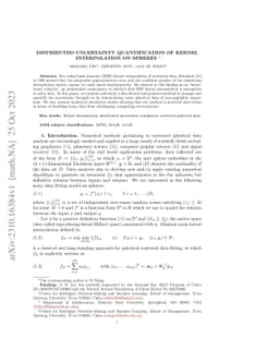 Distributed Uncertainty Quantification of Kernel Interpolation on
  Spheres