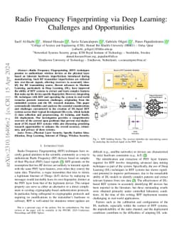 Radio Frequency Fingerprinting via Deep Learning: Challenges and
  Opportunities