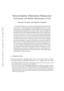 Non-isotropic Persistent Homology: Leveraging the Metric Dependency of
  PH