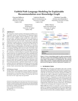 Faithful Path Language Modeling for Explainable Recommendation over
  Knowledge Graph