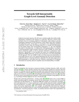 Towards Self-Interpretable Graph-Level Anomaly Detection