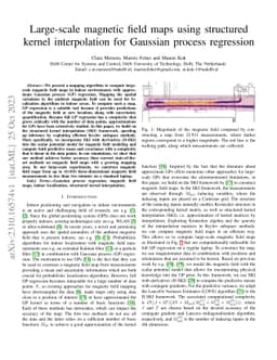 Large-scale magnetic field maps using structured kernel interpolation
  for Gaussian process regression