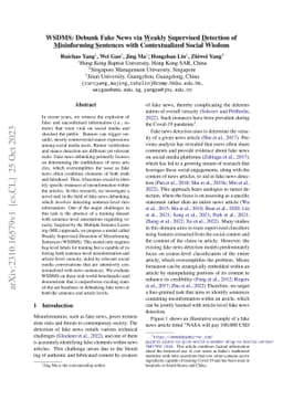 WSDMS: Debunk Fake News via Weakly Supervised Detection of Misinforming
  Sentences with Contextualized Social Wisdom