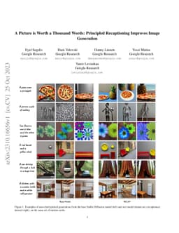 A Picture is Worth a Thousand Words: Principled Recaptioning Improves
  Image Generation