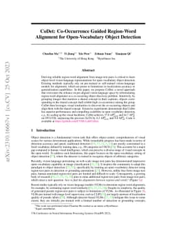 CoDet: Co-Occurrence Guided Region-Word Alignment for Open-Vocabulary
  Object Detection