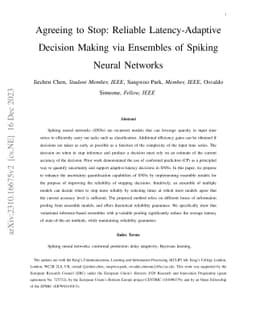 Agreeing to Stop: Reliable Latency-Adaptive Decision Making via
  Ensembles of Spiking Neural Networks