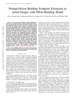 Prompt-Driven Building Footprint Extraction in Aerial Images with Offset-Building Model