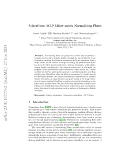 MixerFlow: MLP-Mixer meets Normalising Flows