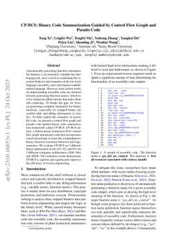 CP-BCS: Binary Code Summarization Guided by Control Flow Graph and
  Pseudo Code
