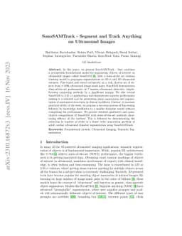 SonoSAMTrack -- Segment and Track Anything on Ultrasound Images