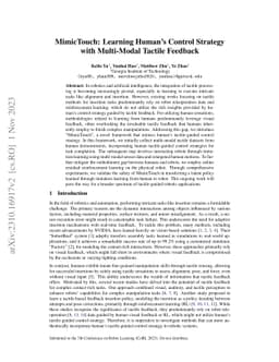 MimicTouch: Leveraging Multi-modal Human Tactile Demonstrations for Contact-rich Manipulation