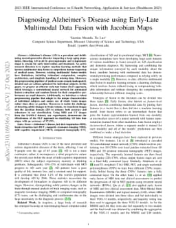 Diagnosing Alzheimer's Disease using Early-Late Multimodal Data Fusion
  with Jacobian Maps