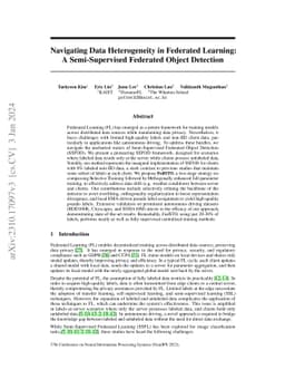 Navigating Data Heterogeneity in Federated Learning A Semi-Supervised
  Federated Object Detection