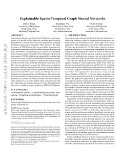 Explainable Spatio-Temporal Graph Neural Networks
